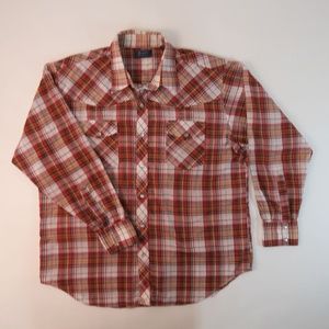 Gaddi Plaid Western Cowboy Rockabilly Shirt
